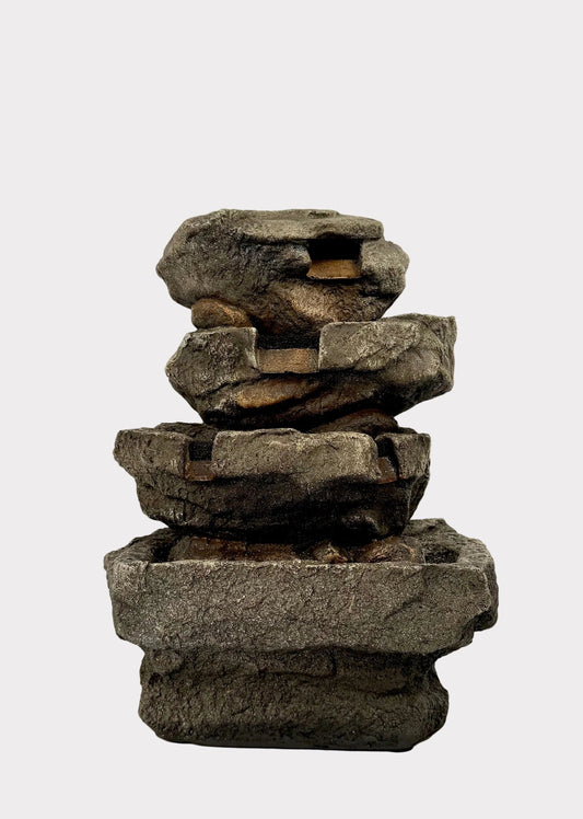 Stack of stone steps fountain
