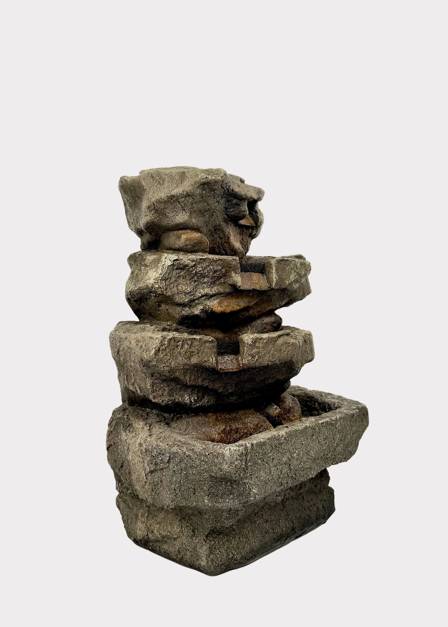 Multi-Tier Rock Waterfall Fountain