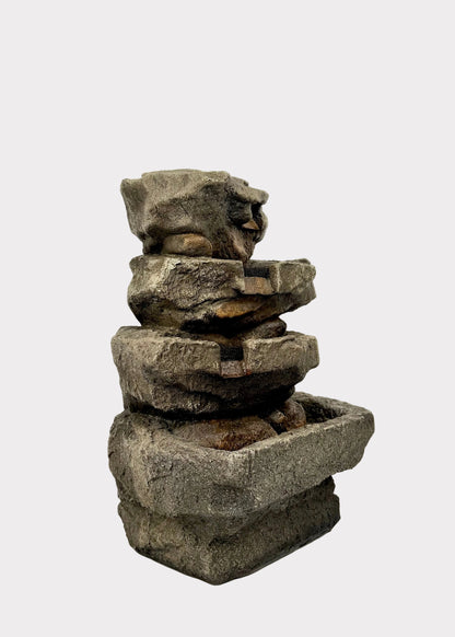 Multi-Tier Rock Waterfall Fountain