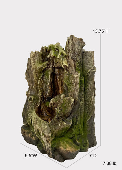 Woodland Tree Stump Waterfall Fountain
