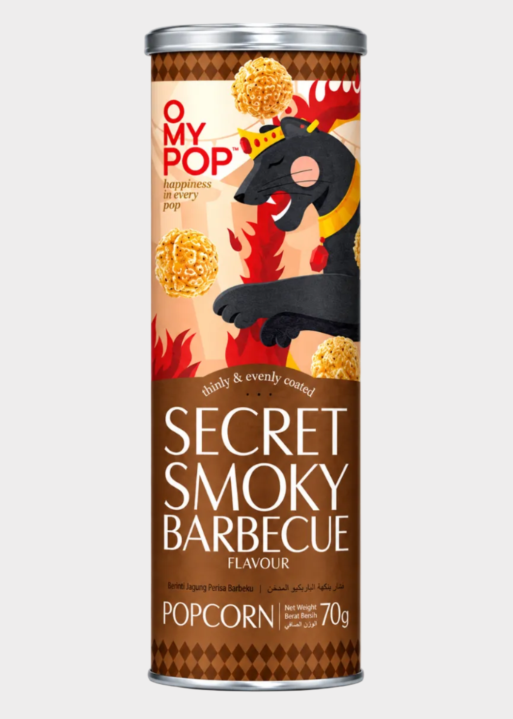 O MY POP Secret Smoky Barbecue Popcorn 70g
