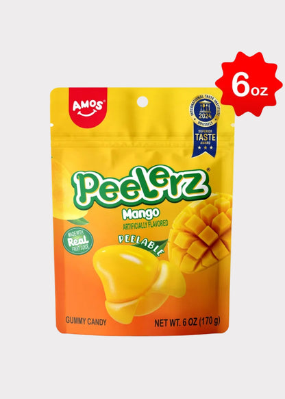 Peelerz Mango Peelable Gummy Candy 6 oz (170g) - Soft Chewy Mango Fruit Gummies