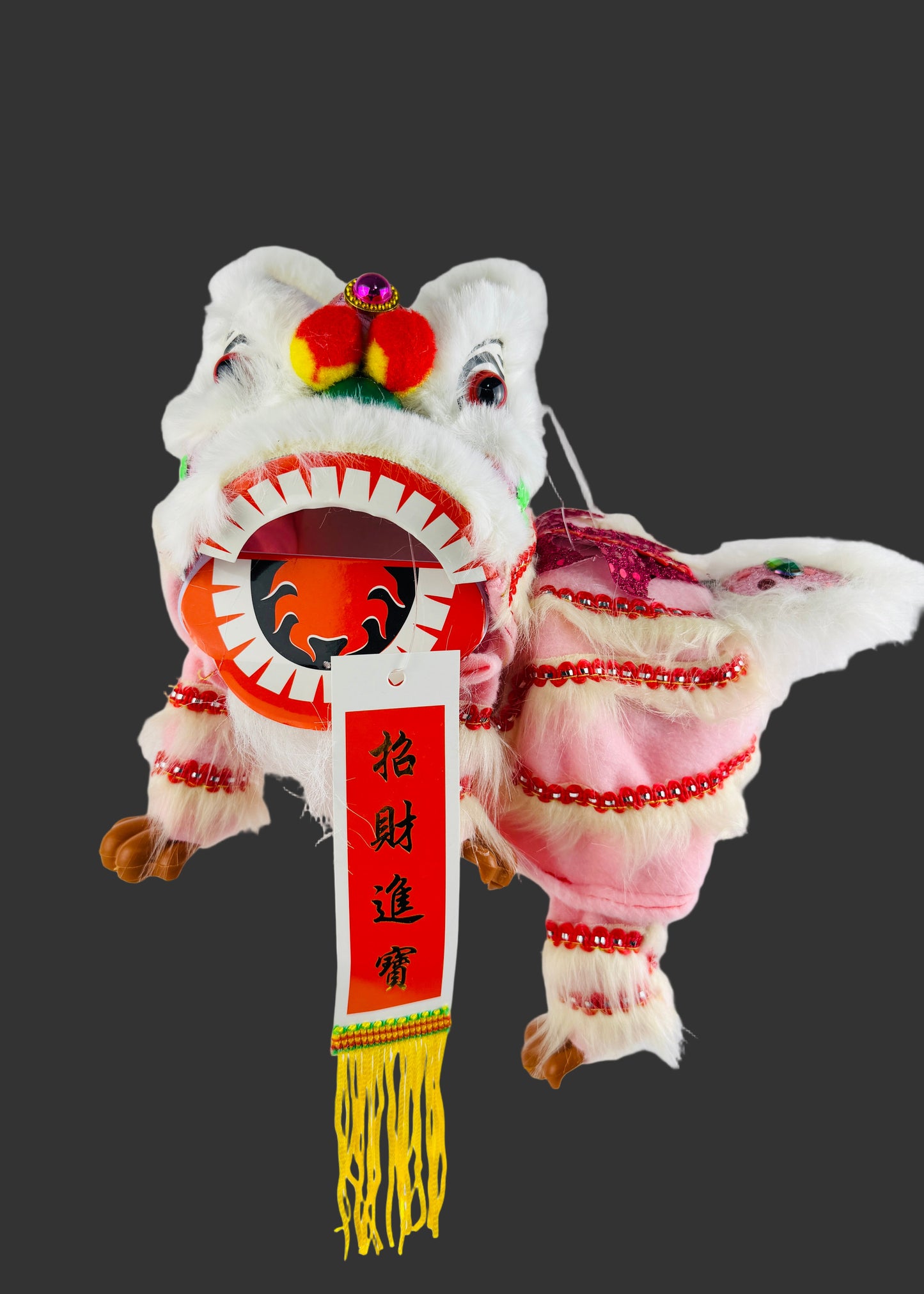 Lion Dance Puppet Figurine - Traditional Chinese Handheld Lion Puppet