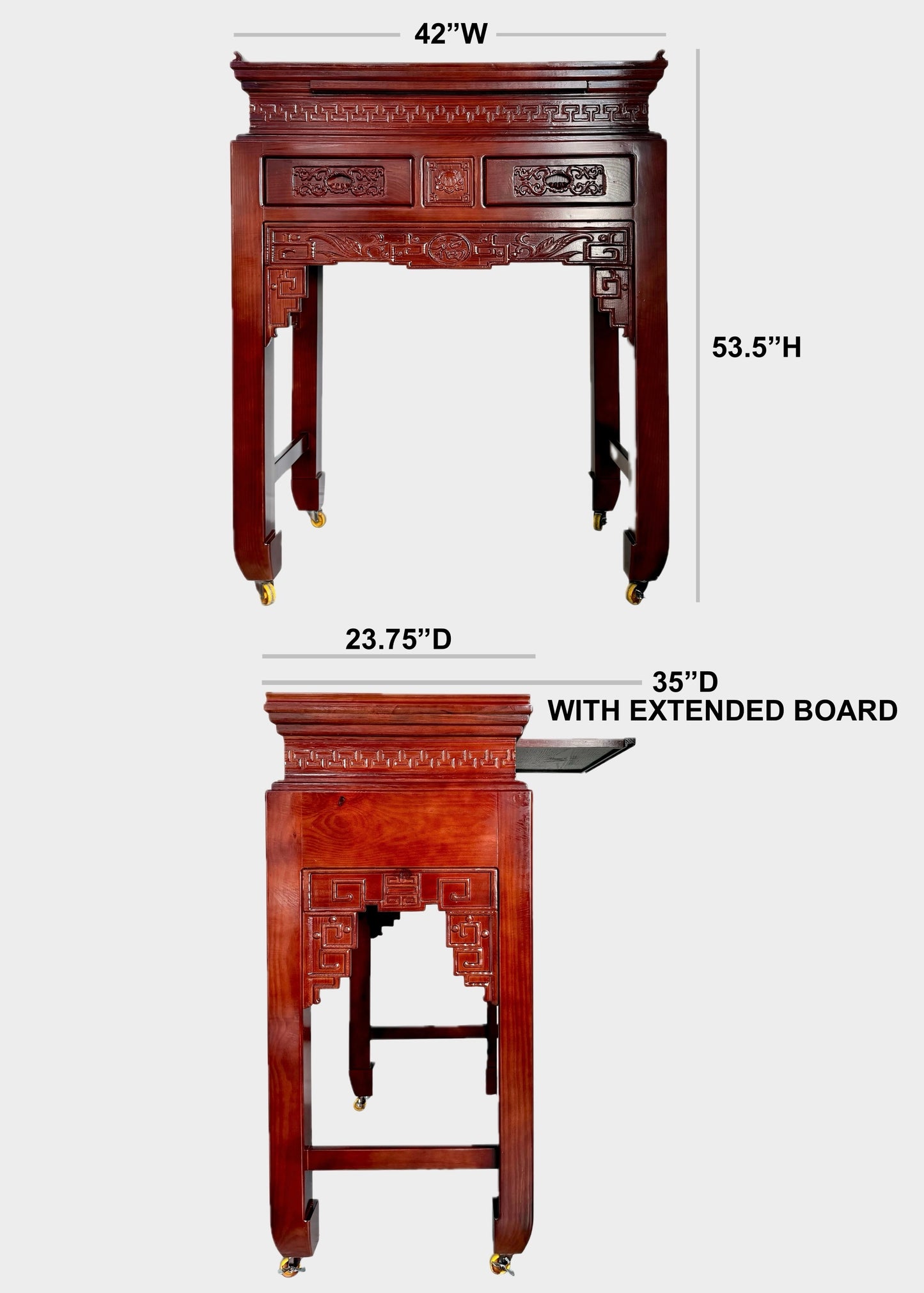 Traditional Wooden Altar & Offering Table Set