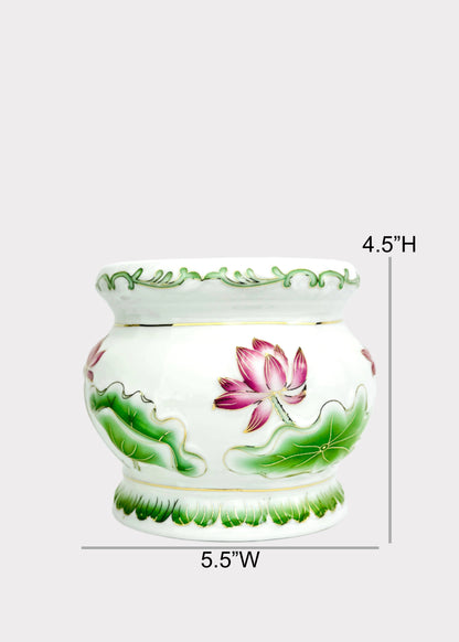 Lotus Pink – Incense Holder Pot – Ceramic