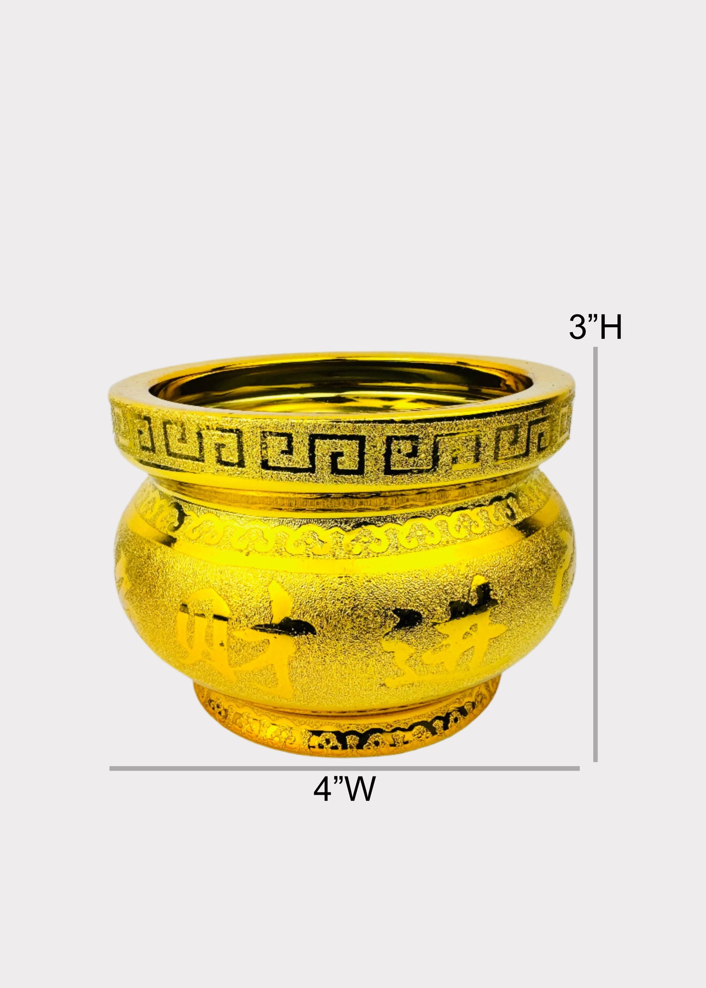 Golden Lotus – Incense Holder Pot – Ceramic