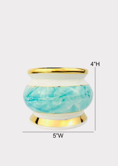 Blue Marble – Incense Holder Pot – Ceramic