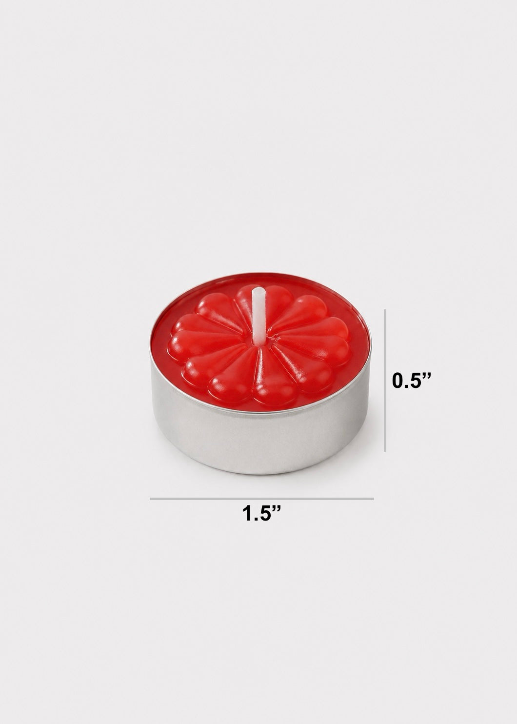 Red Altar Tea Light Candles with Decorative Design - 100 Count