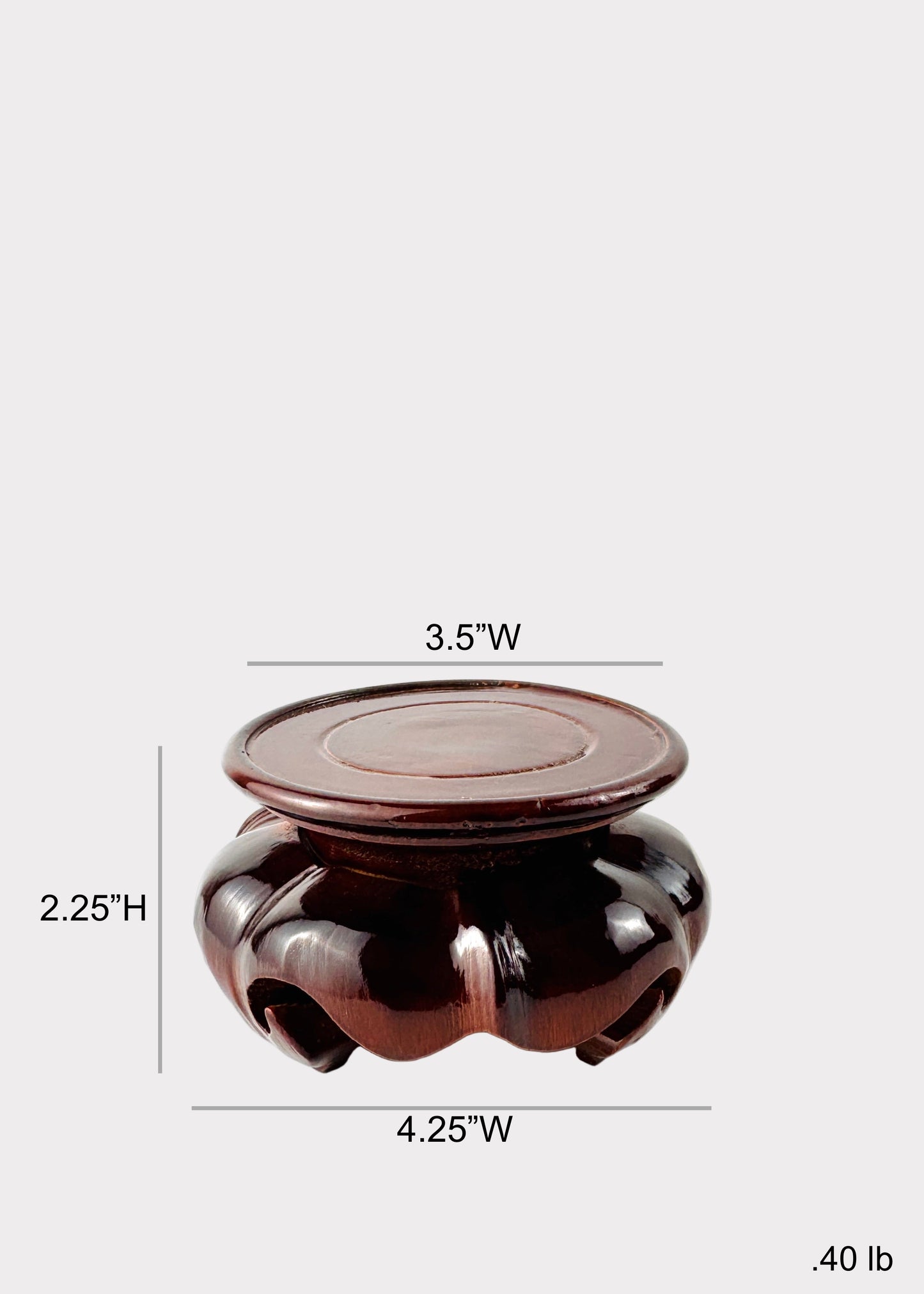 Lotus Carved Wooden Stand – Circular Base