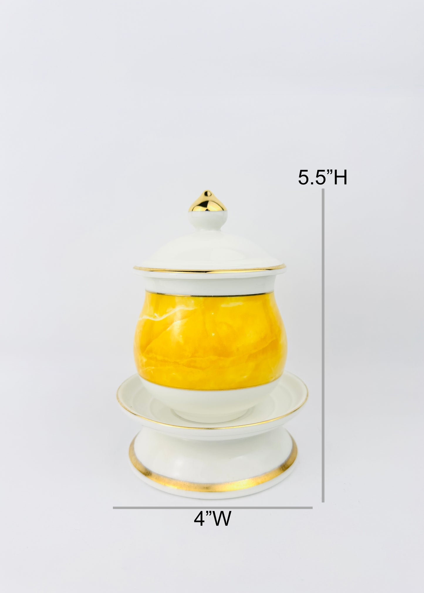 Marble Covered Offering Cup – Single – Yellow/White