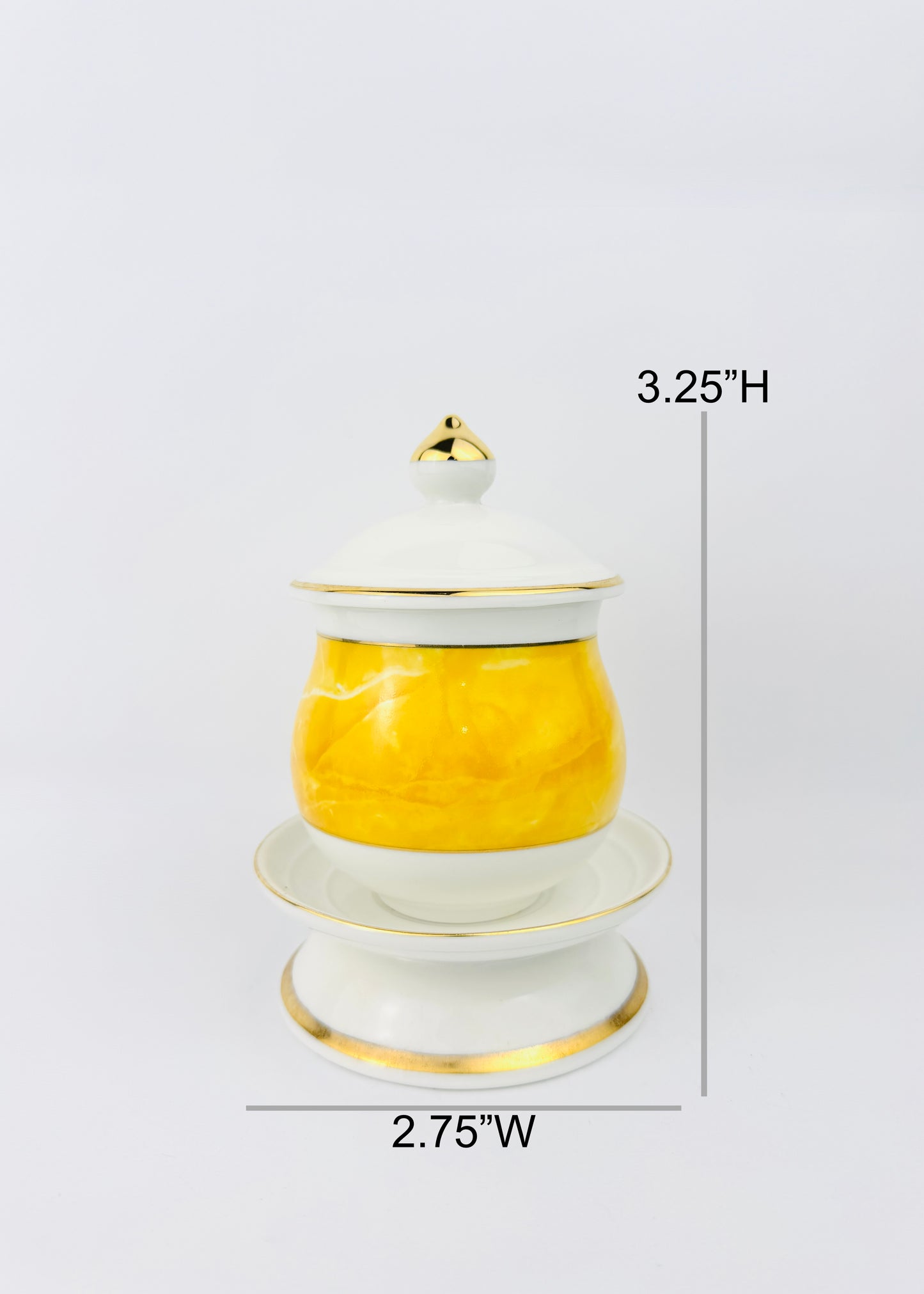 Marble Covered Offering Cup – Single – Yellow/White