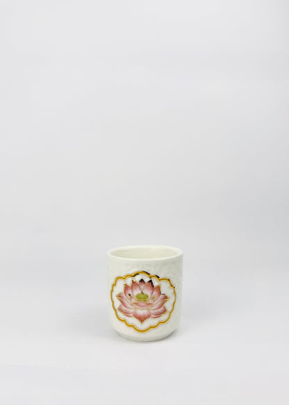 Mini Lotus Medallion Offering Cup - Single - Pink/White