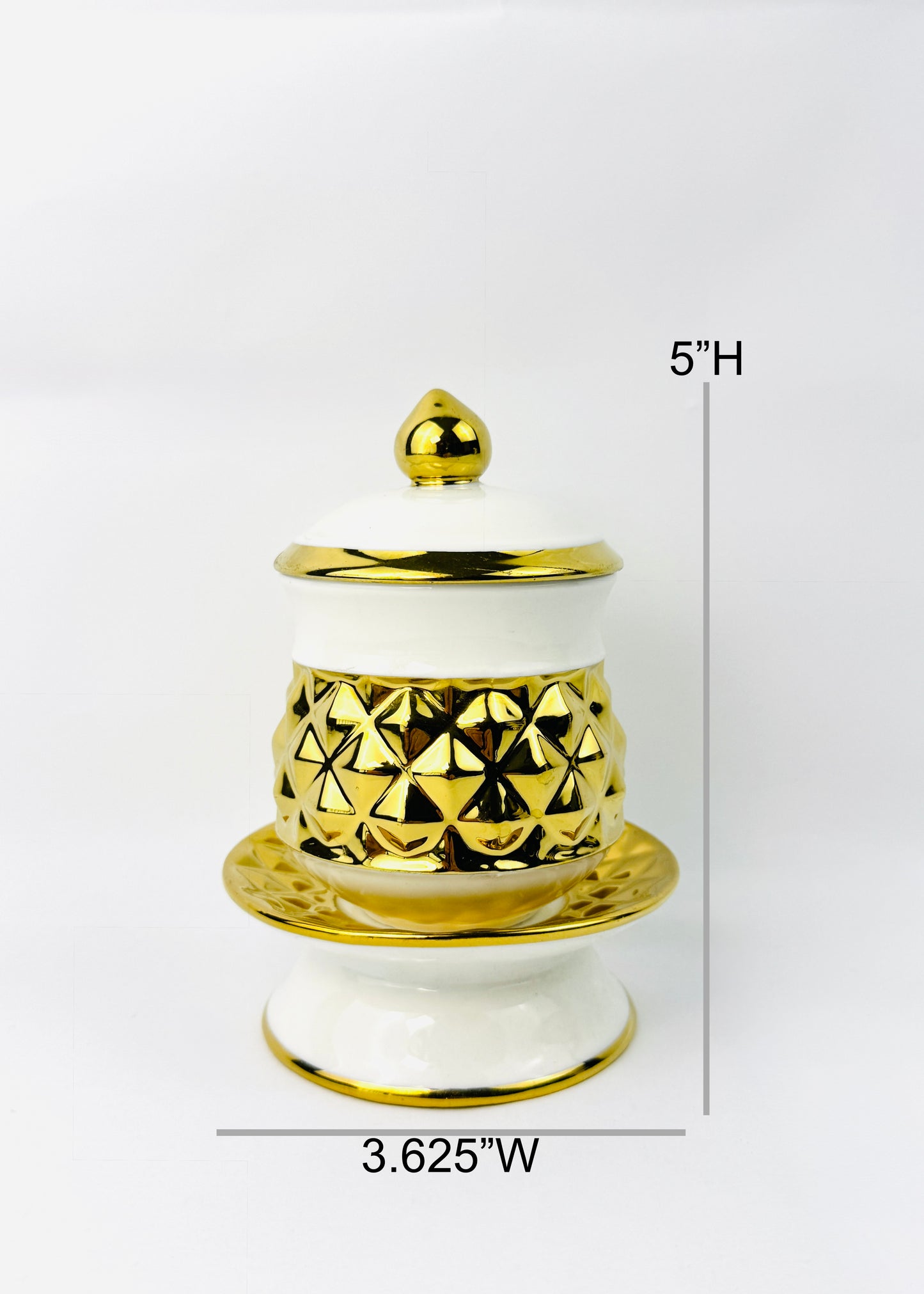 Diamond Covered Offering Cup - Single - Gold/White