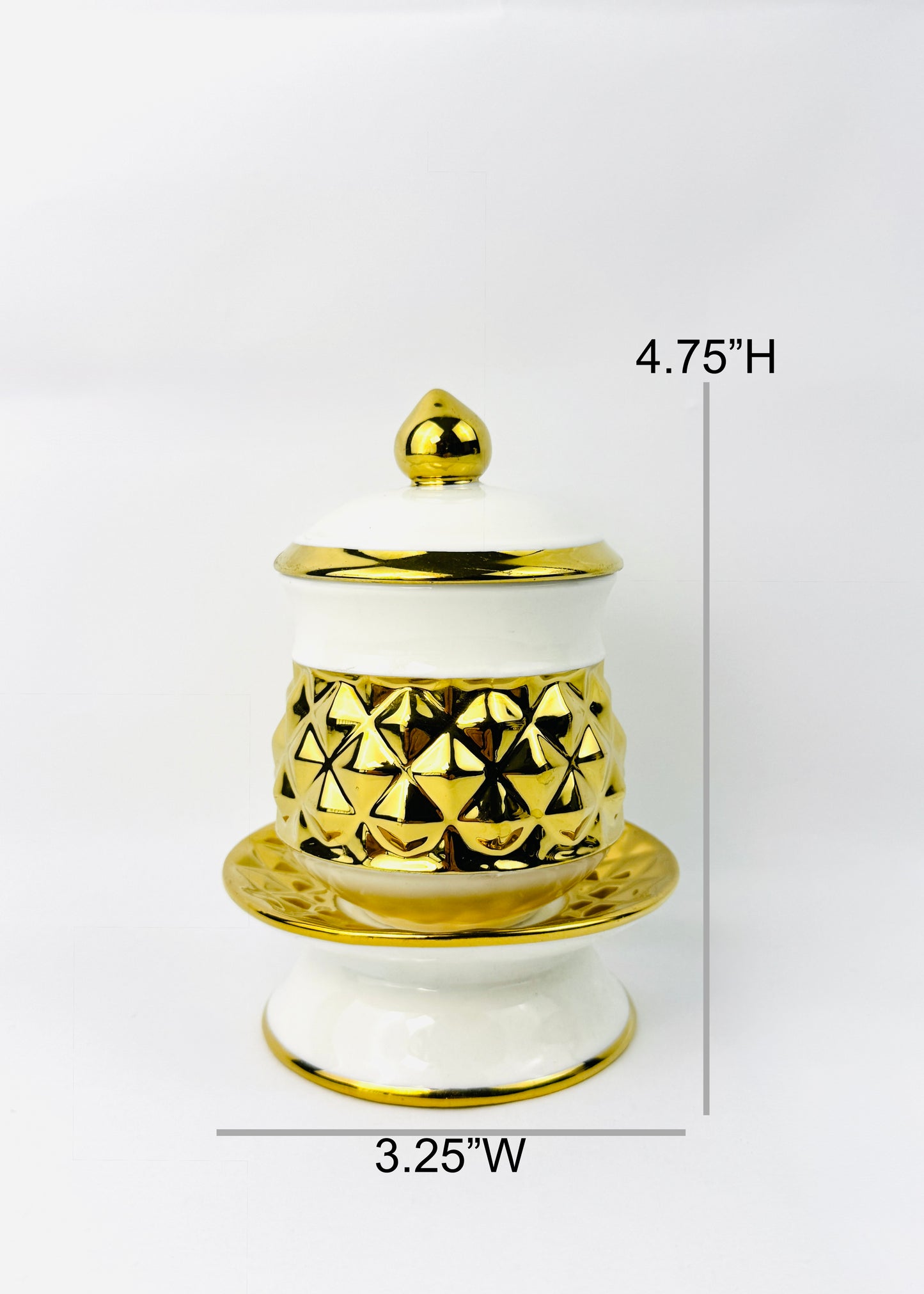 Diamond Covered Offering Cup - Single - Gold/White