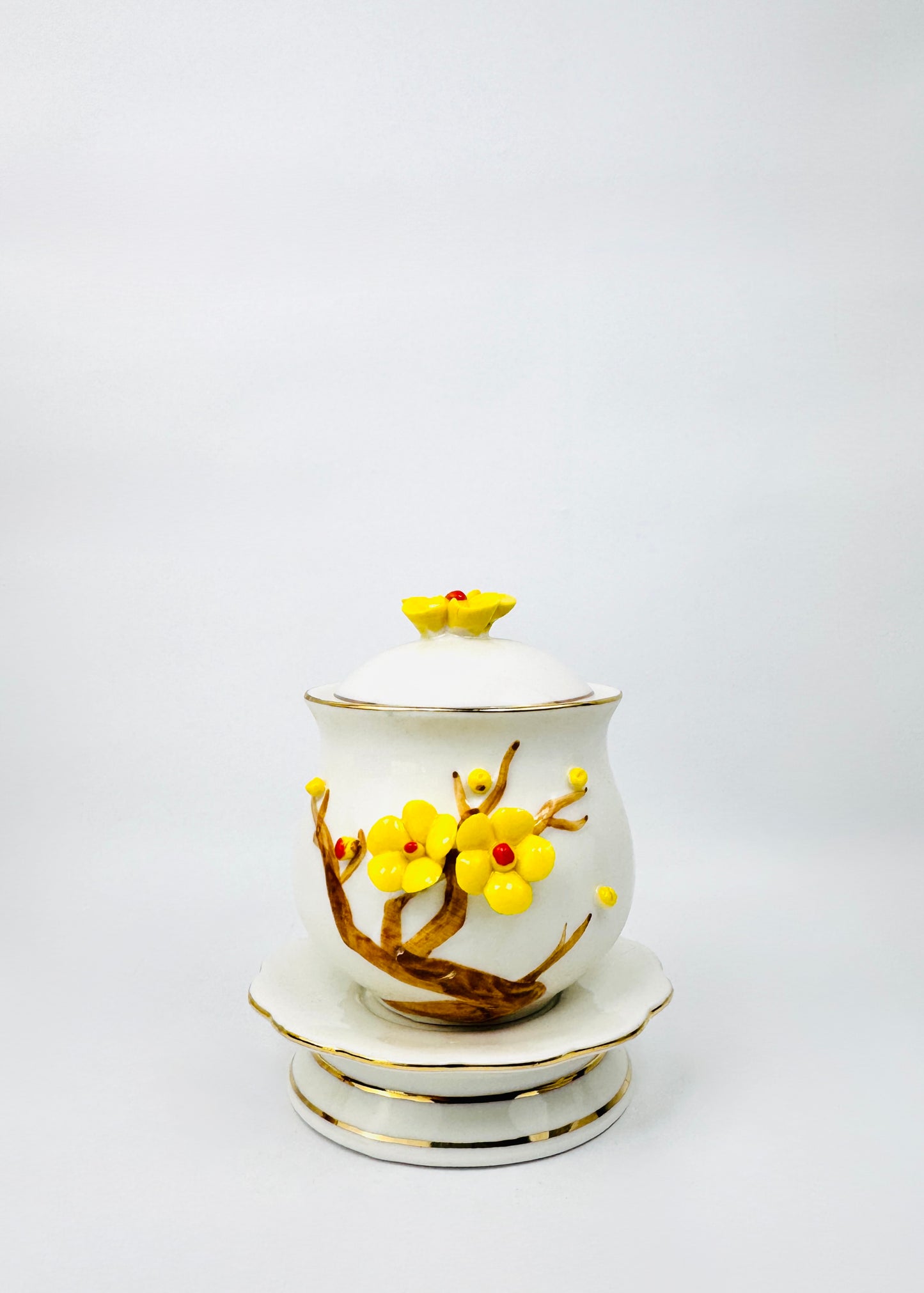 Blossom Covered Offering Cup - Single - Yellow/White