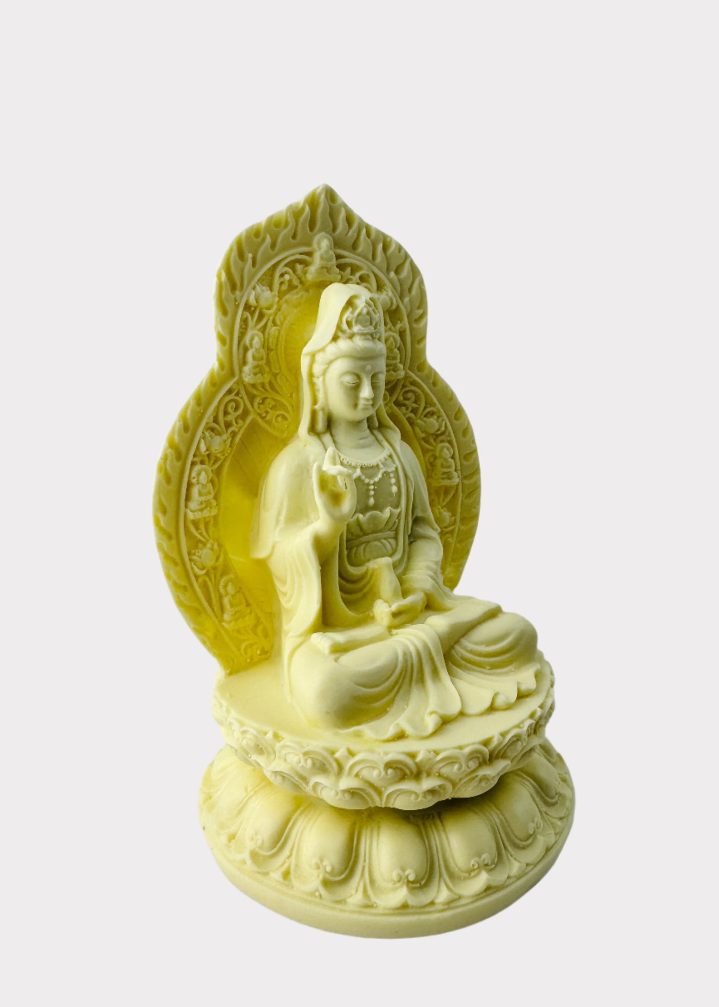 Guan Yin with Mandorla Back - Resin Statue