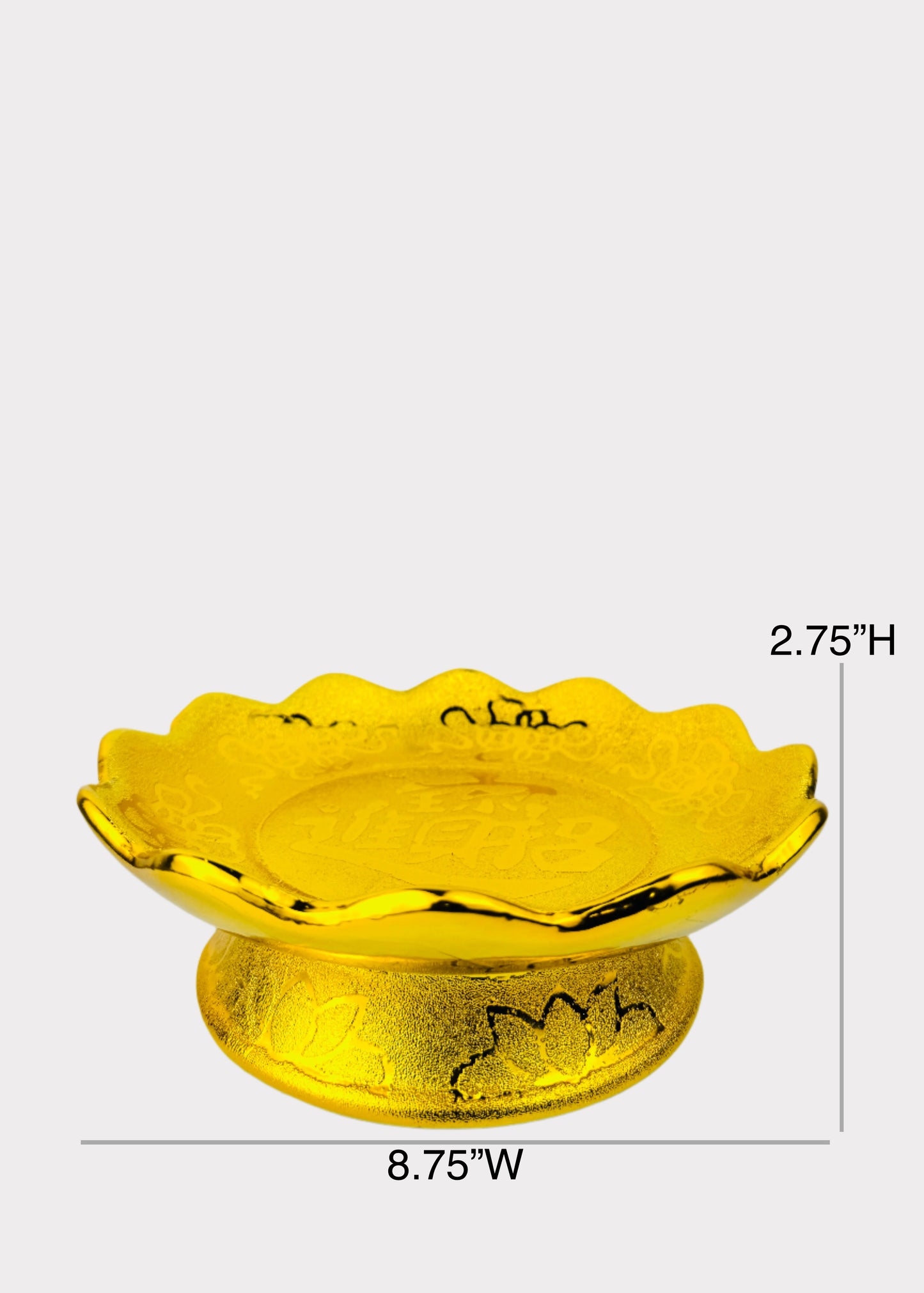 Gold Lotus - Altar Plate - Textured Ceramic