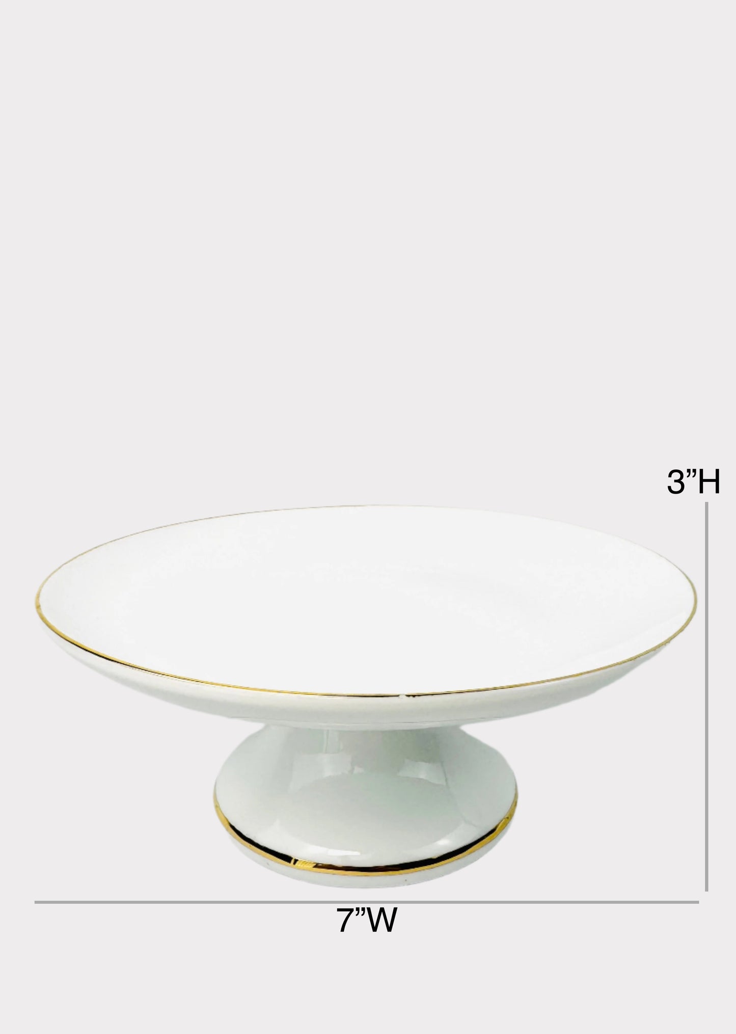 White Gold Rim - Altar Plate - Ceramic