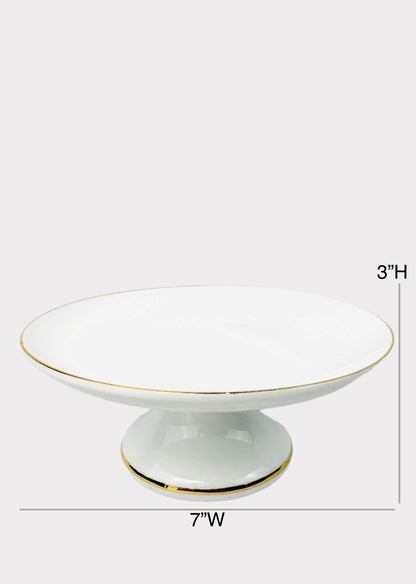 White Gold Rim - Altar Plate - Ceramic