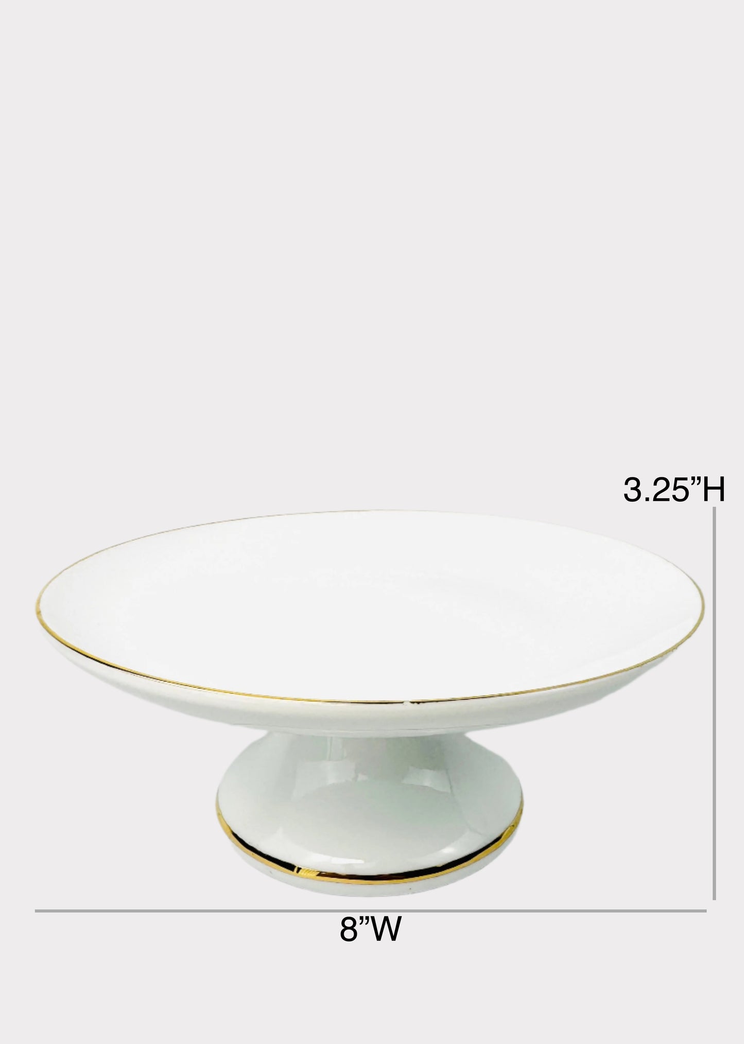 White Gold Rim - Altar Plate - Ceramic