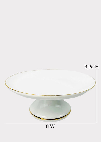 White Gold Rim - Altar Plate - Ceramic