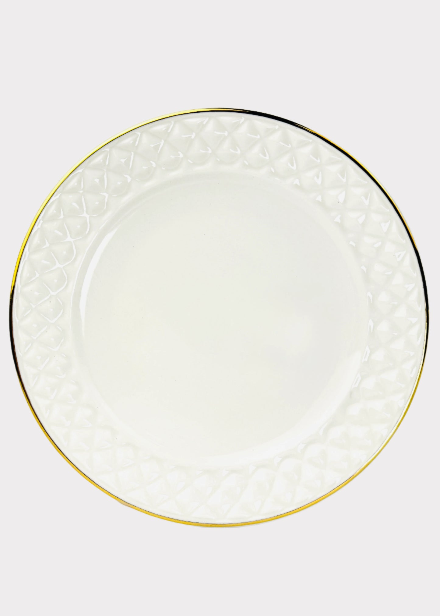 White Gold Rim - Altar Plate - Ceramic