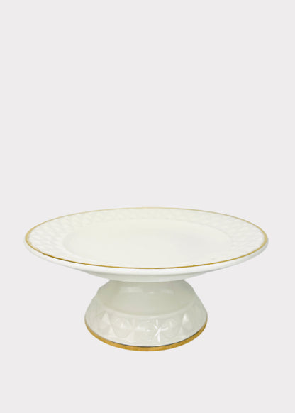 White Gold Rim - Altar Plate - Ceramic