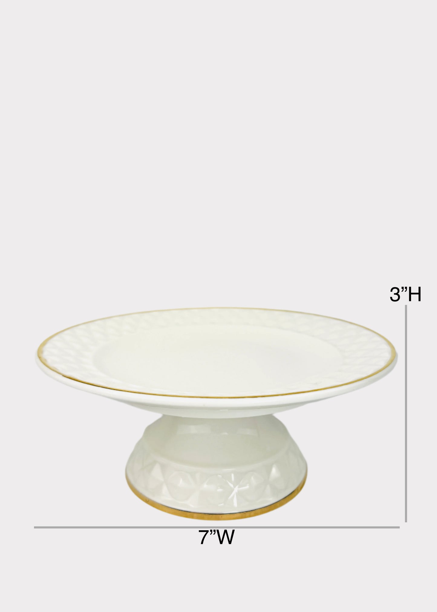 White Gold Rim - Altar Plate - Ceramic