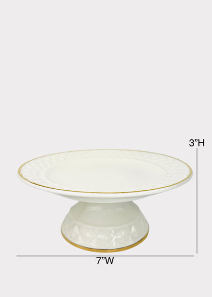 White Gold Rim - Altar Plate - Ceramic