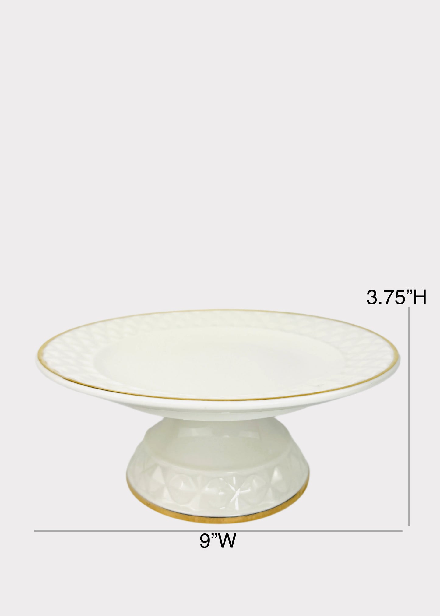 White Gold Rim - Altar Plate - Ceramic