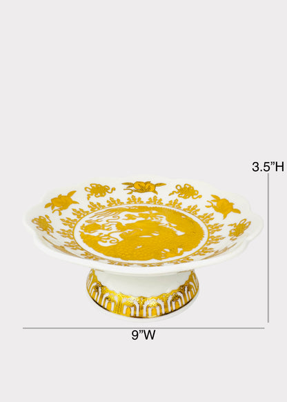 Imperial Dragon - Altar Plate - White/Gold