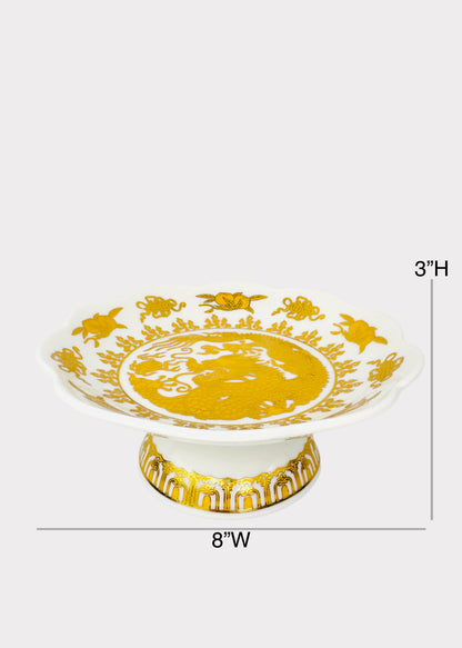 Imperial Dragon - Altar Plate - White/Gold