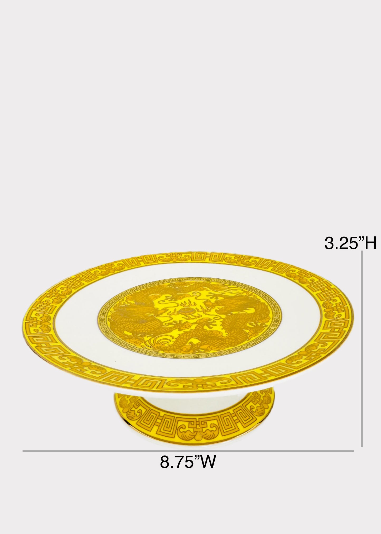 Imperial Yellow Dragon - Altar Plate - Ceramic