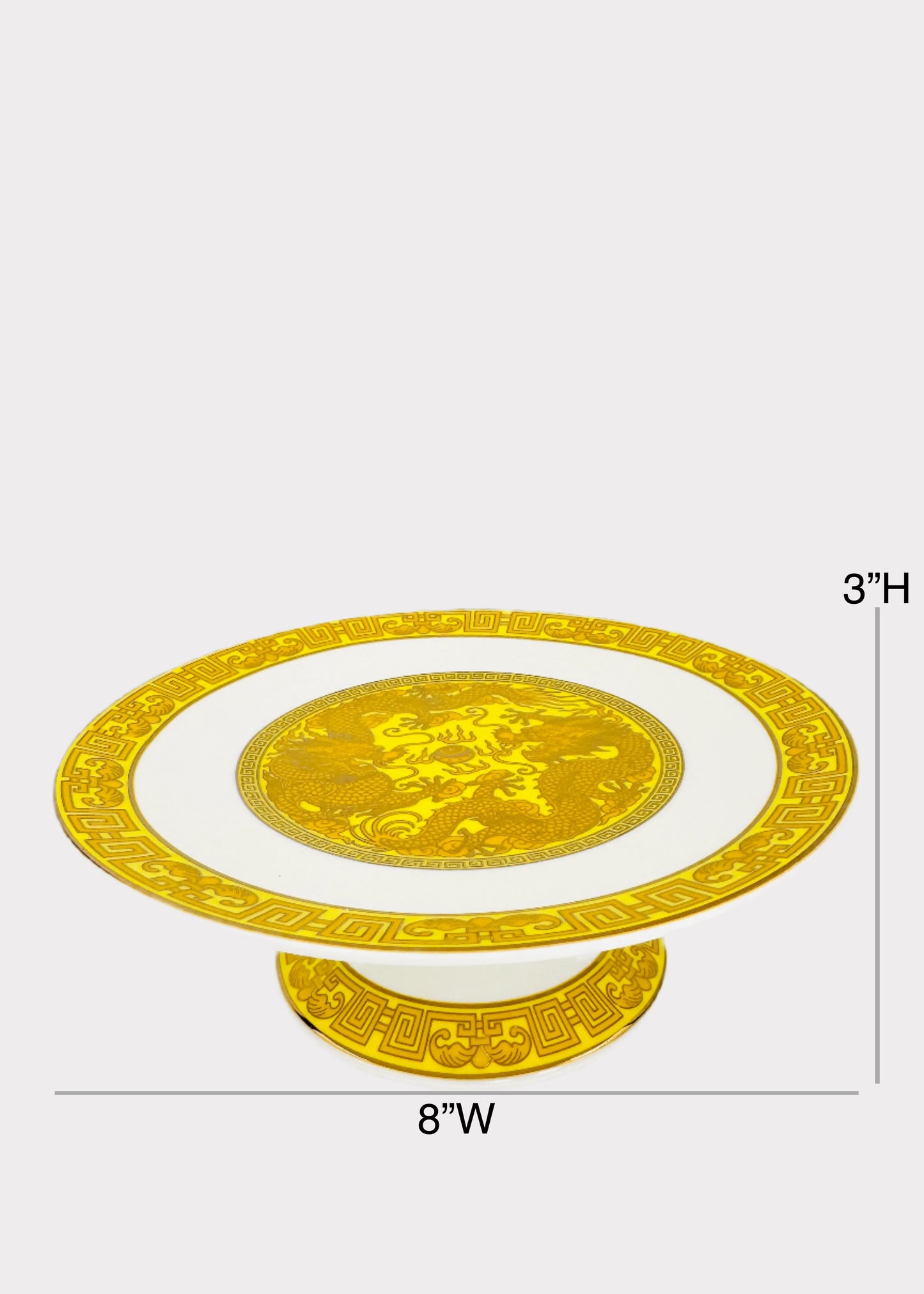Imperial Yellow Dragon - Altar Plate - Ceramic