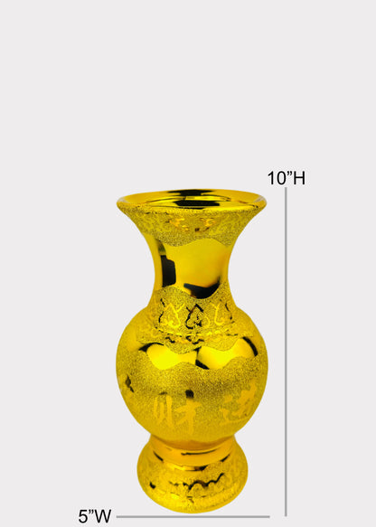 Prosperity Gold - Altar Vase - Ceramic
