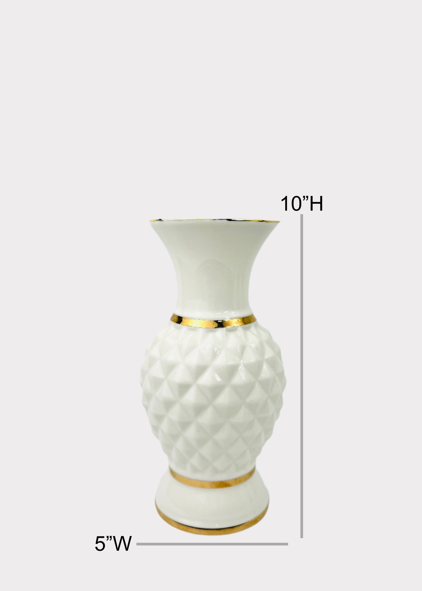 Faceted White - Altar Vase - Ceramic
