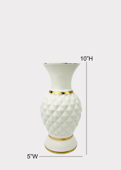 Faceted White - Altar Vase - Ceramic