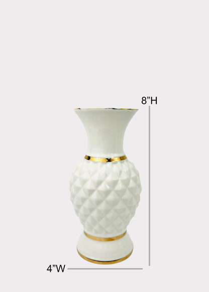Faceted White - Altar Vase - Ceramic
