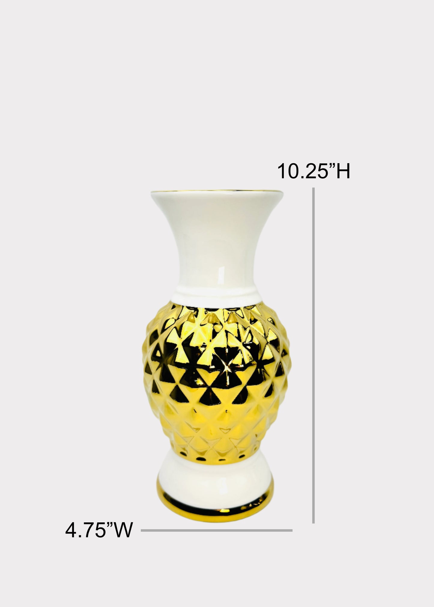 Faceted Gold - Altar Vase - Ceramic
