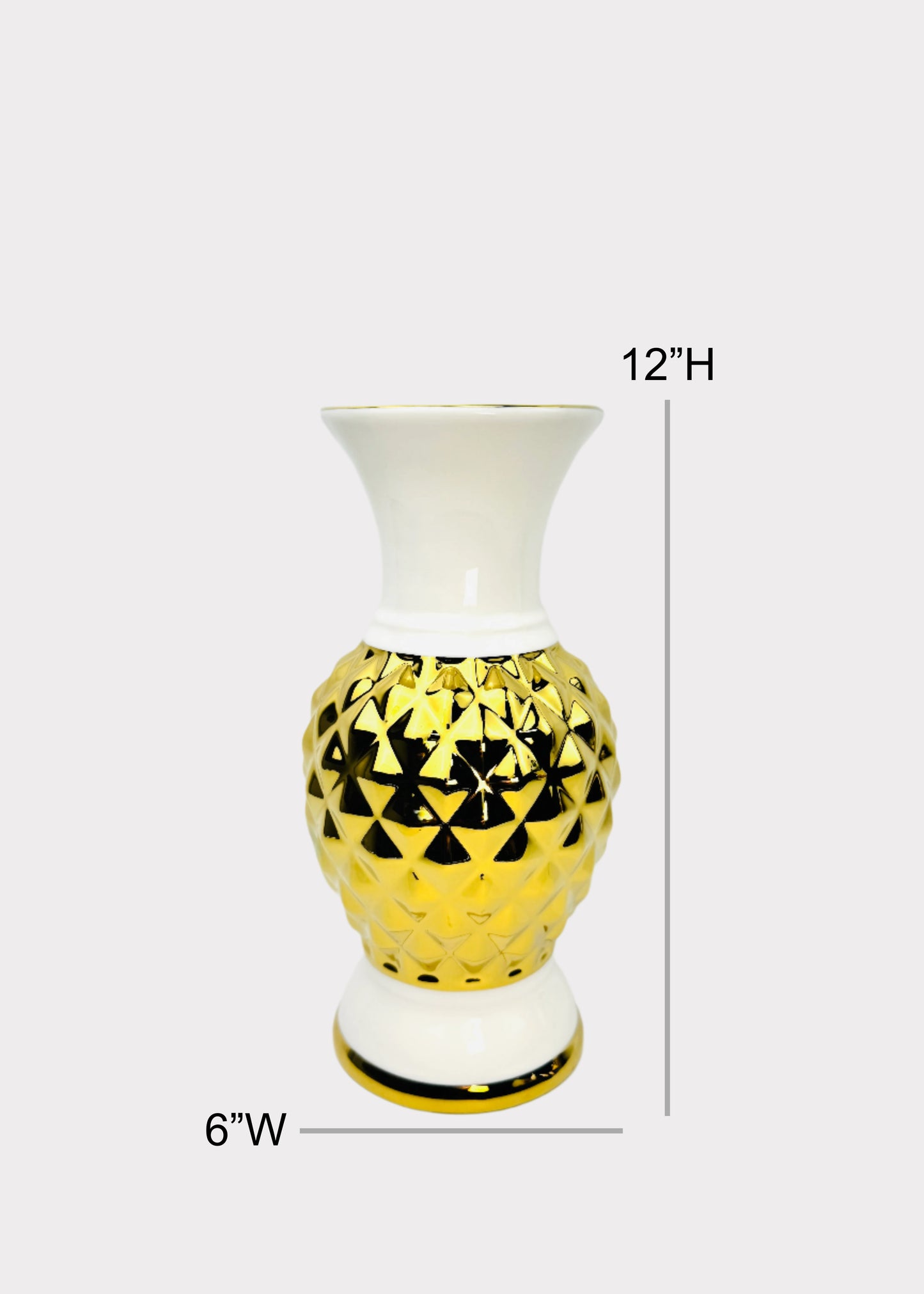 Faceted Gold - Altar Vase - Ceramic
