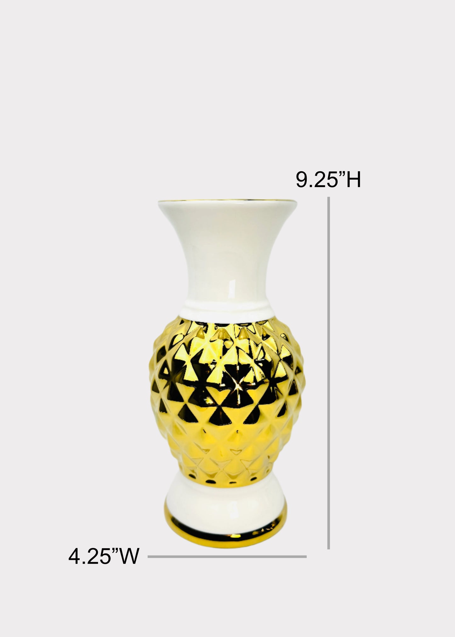Faceted Gold - Altar Vase - Ceramic