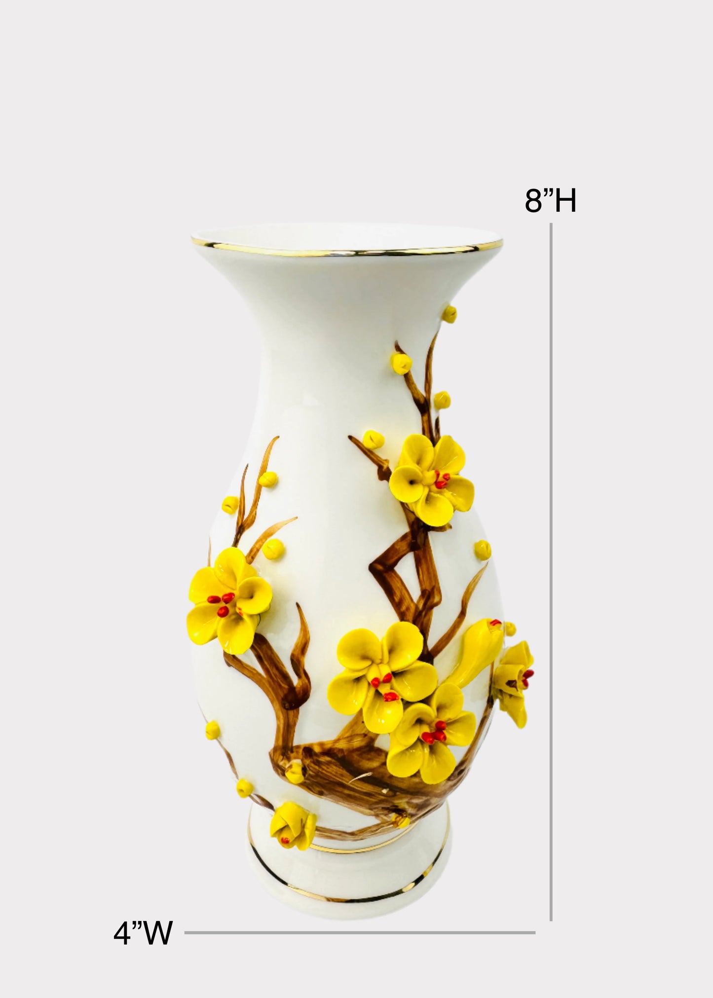 Yellow Blossom 3D - Altar Vase - Ceramic