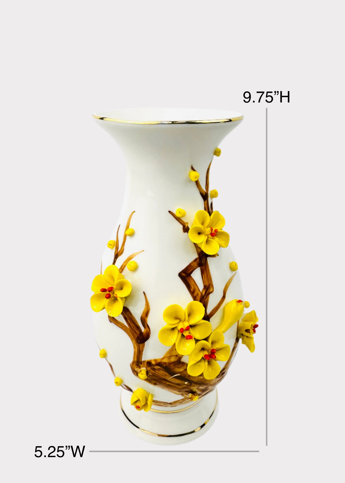 Yellow Blossom 3D - Altar Vase - Ceramic