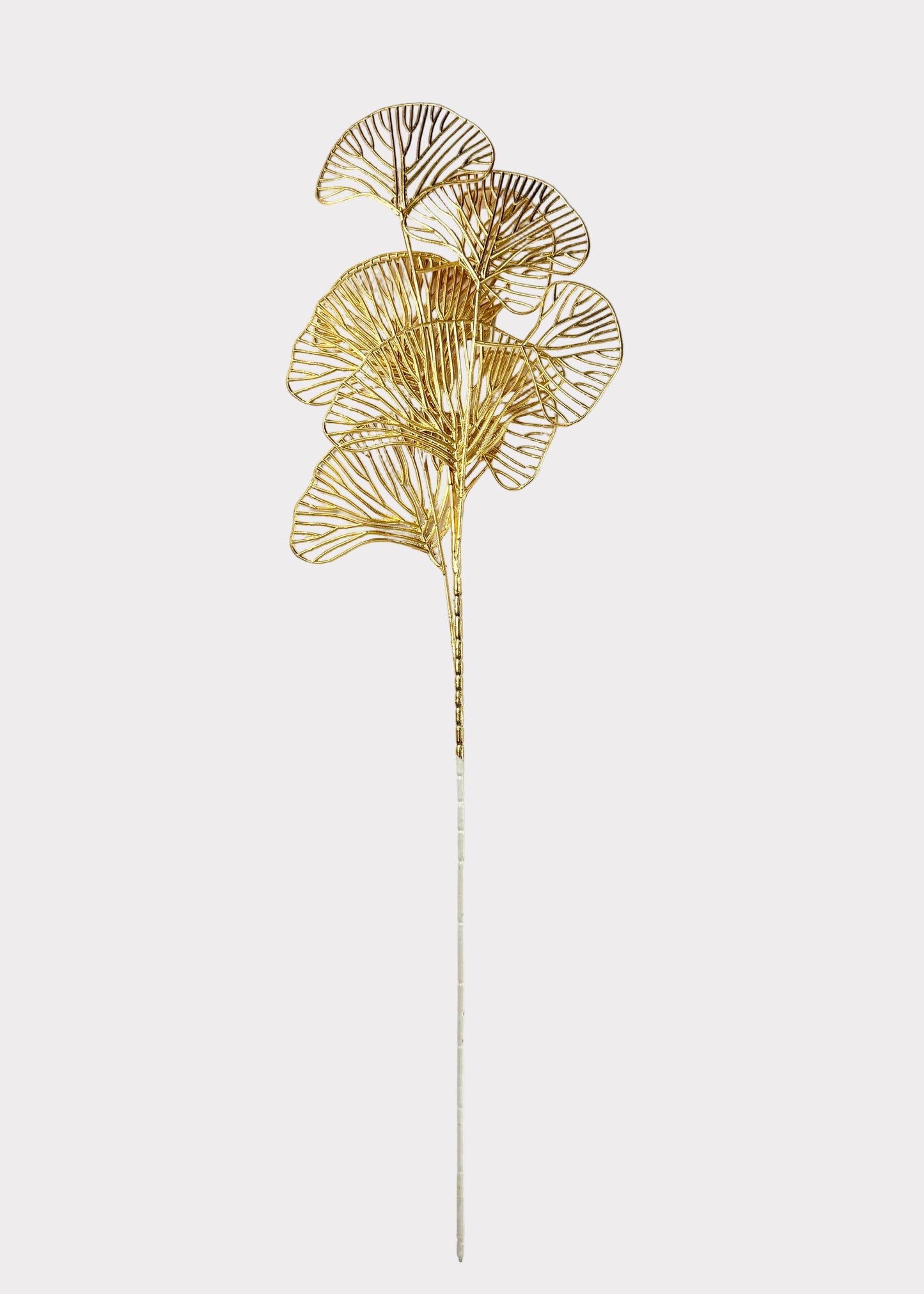 Gold Ginkgo Leaf Stem – Prosperity Lunar New Year Floral Accent