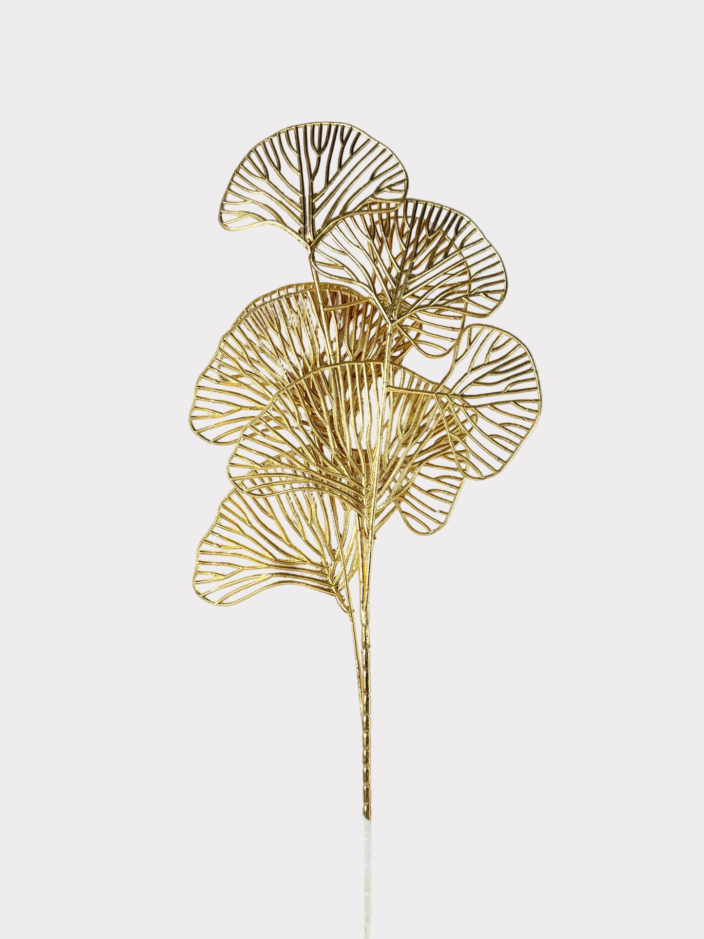 Gold Ginkgo Leaf Stem – Prosperity Lunar New Year Floral Accent