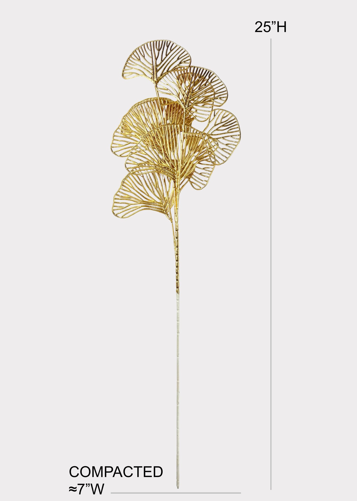 Gold Ginkgo Leaf Stem – Prosperity Lunar New Year Floral Accent