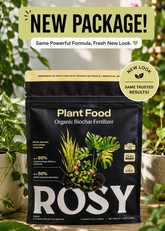 Rosy Soil Plant Food - Organic Microbially Active Fertilizer for Houseplants, Herbs & Flowers