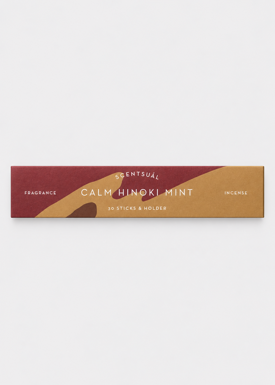 SCENTSUAL Calm Hinoki Mint Incense Sticks & Holder - 30 Sticks
