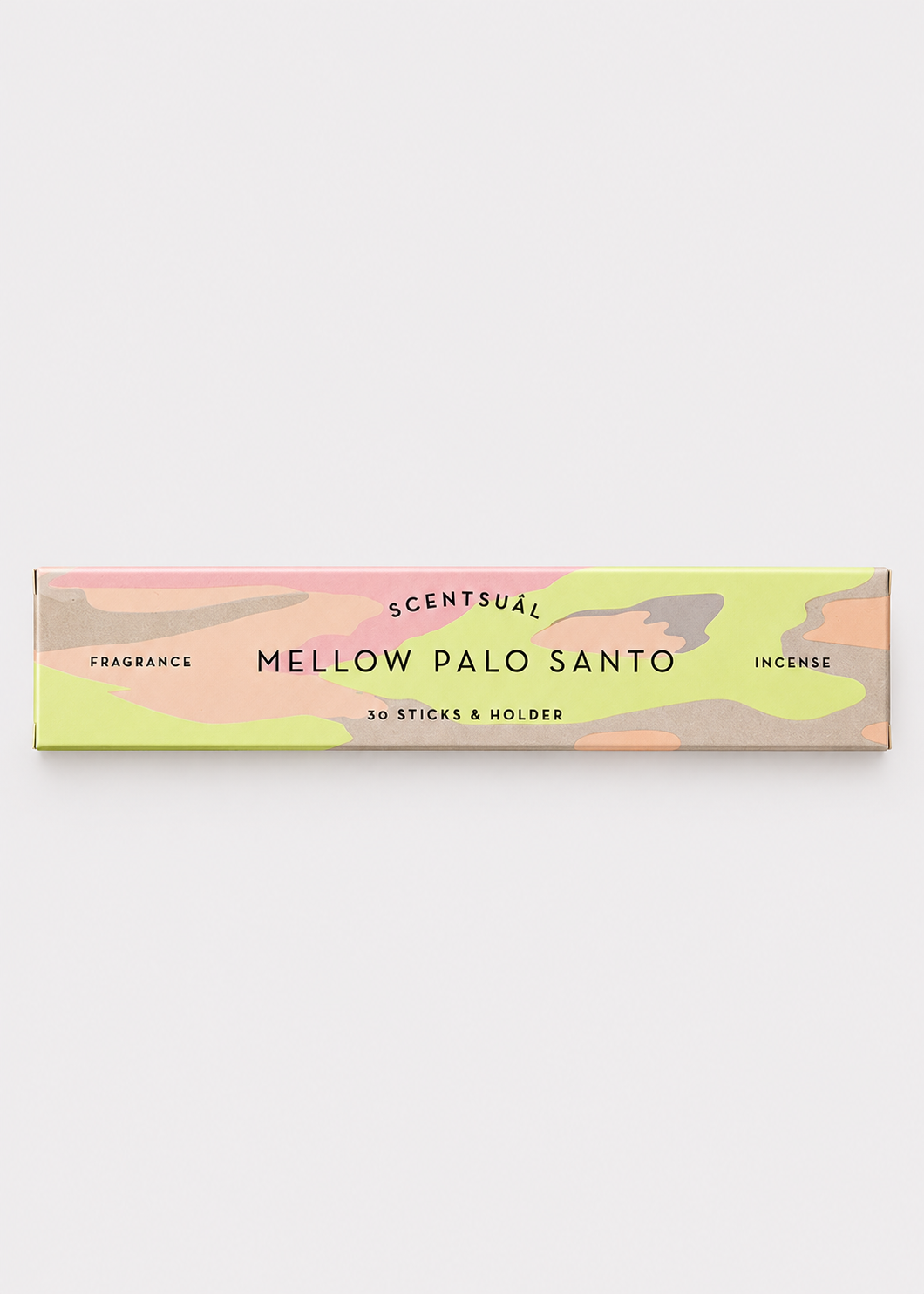 SCENTSUAL Mellow Palo Santo Incense Sticks & Holder - 30 Sticks