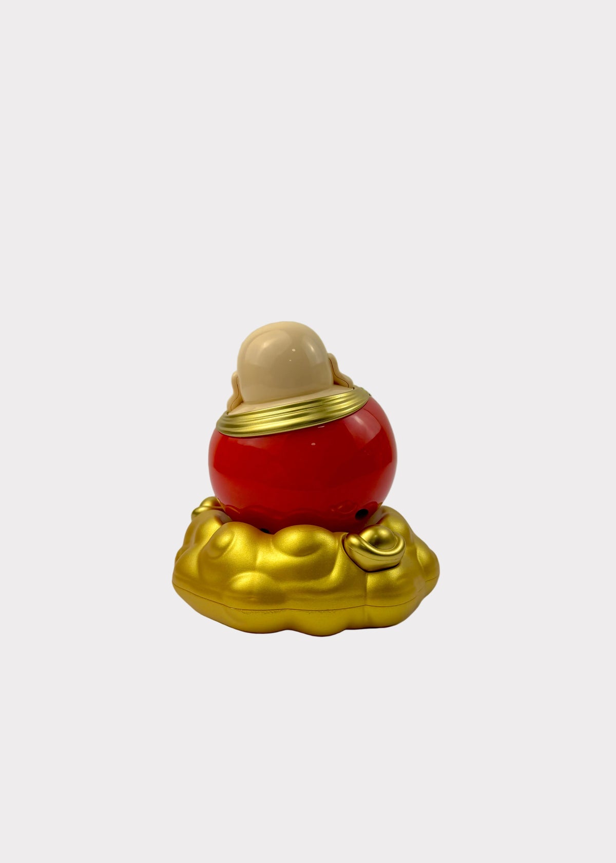 Solar Powered Rocking Laughing Buddha on Golden Cloud
